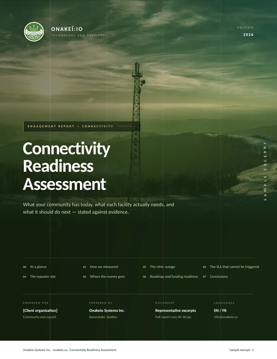 Cover of the sample report