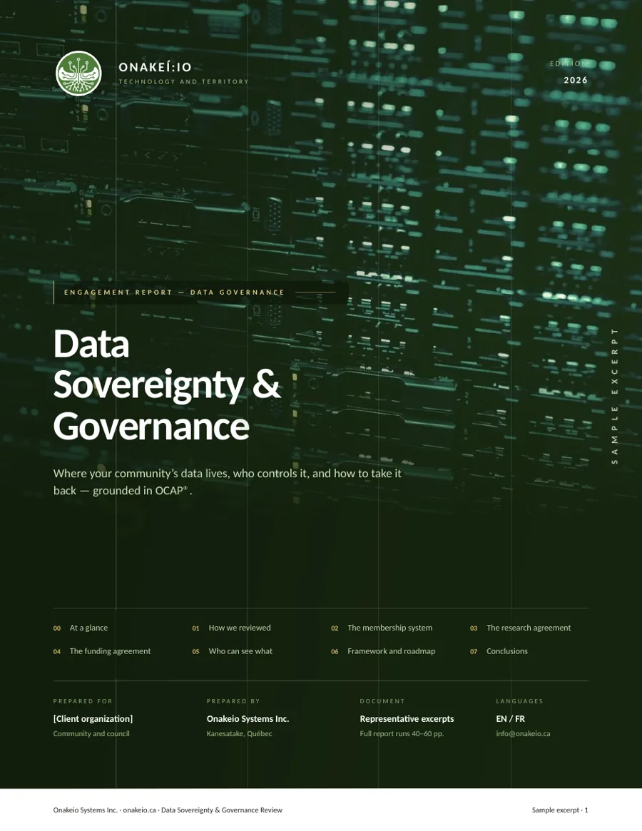 Cover of the sample report